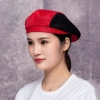 summer breathable mesh women men beret hat orange black patchwork