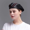 summer breathable mesh women men beret hat orange black patchwork