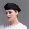 summer breathable mesh women men beret hat orange black patchwork