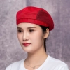 summer breathable mesh cookware print beret hat chef hat