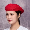 summer breathable mesh cookware print beret hat chef hat