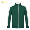 2022 autumn thicken waiter jacket work  staff patchwork uniform restaurant waiter Color blackish green waiter jacket