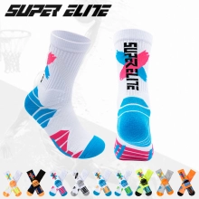 candy letter thicken towel socks basketball sport socks