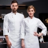 2023 Italy restaurant solid color chef coat chef jacket uniform Color White