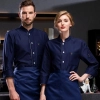2023 Germany restaurant  Bread store chef coat head chef jacket uniform Color Navy Blue