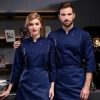 2023 zhong can guan restaurant  Bread store chef coat head chef jacket uniform Color Navy Blue