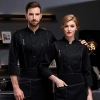 2023 zhong can guan restaurant  Bread store chef coat head chef jacket uniform Color Black