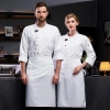 2023 restaurant staff Bread bakery Pastry chef coat jacket uniform front open double breasted